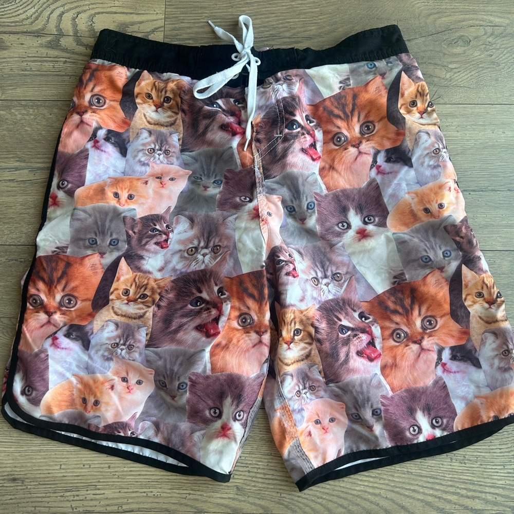 Bioworld Cat Print Board Shorts